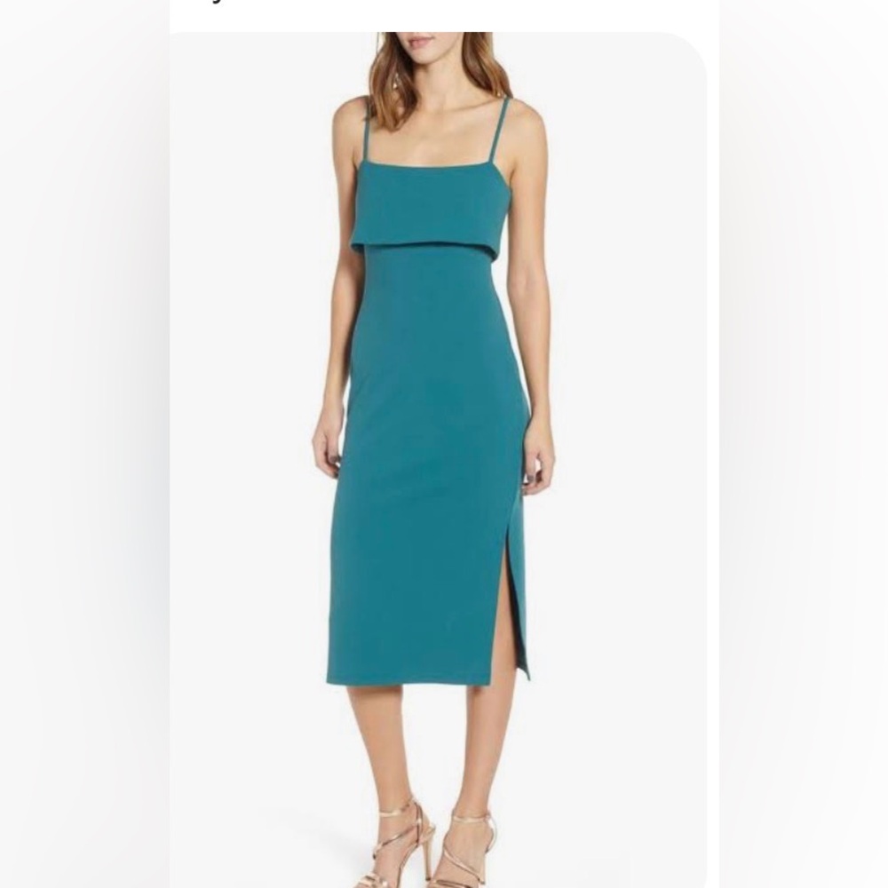 Leith sleevless midi dress Teal